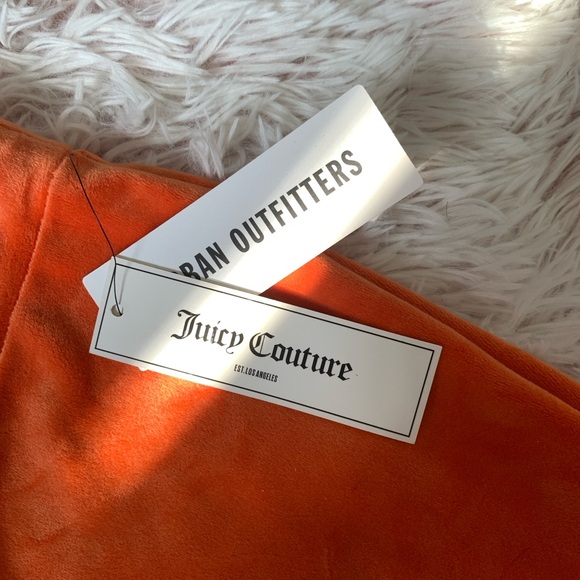 🧡 Juicy Couture orange velour track pants with rhinestone logo - small - Picture 3 of 4